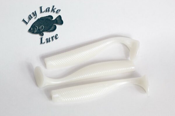 4" Pearl White Paddle Tail